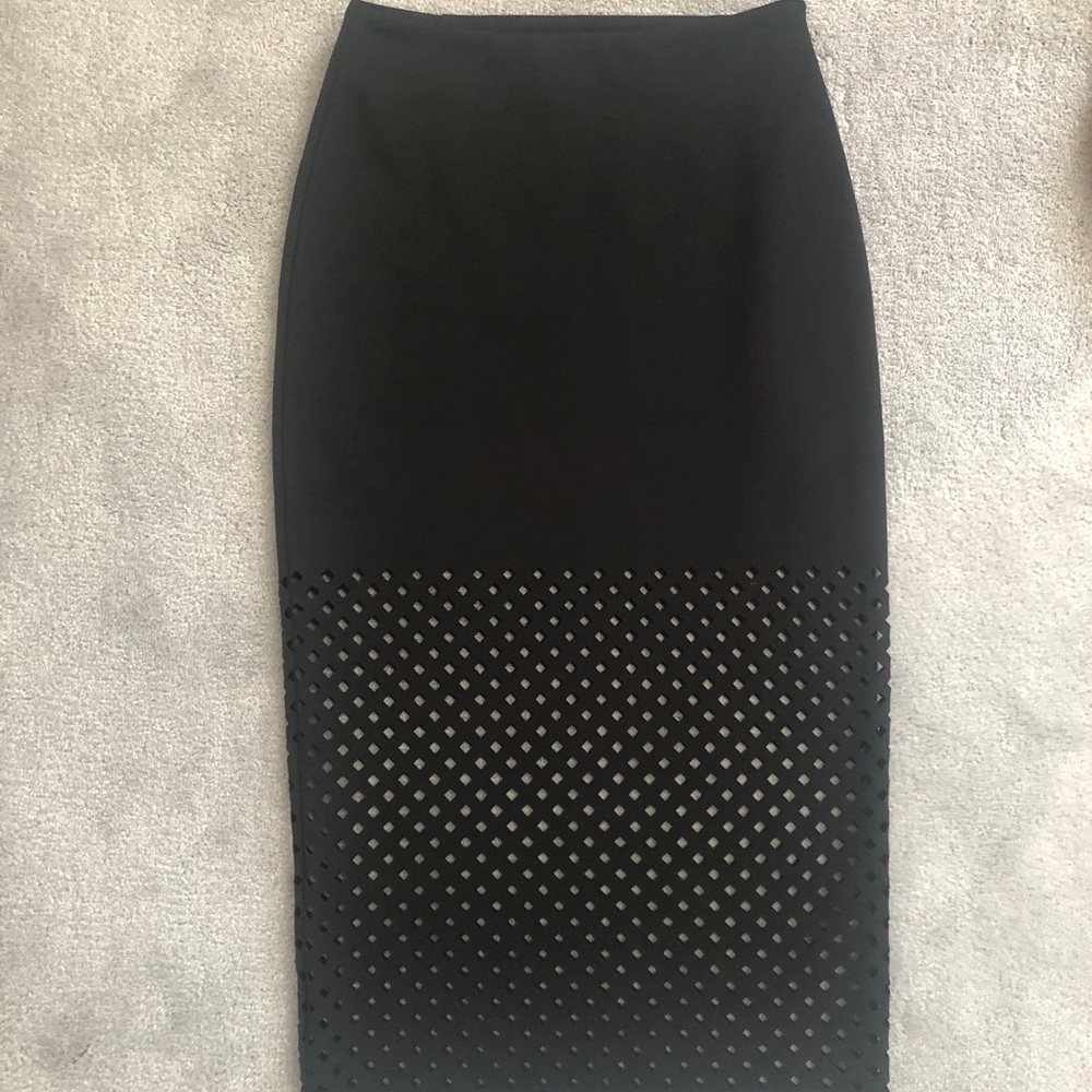 Black mini skirt